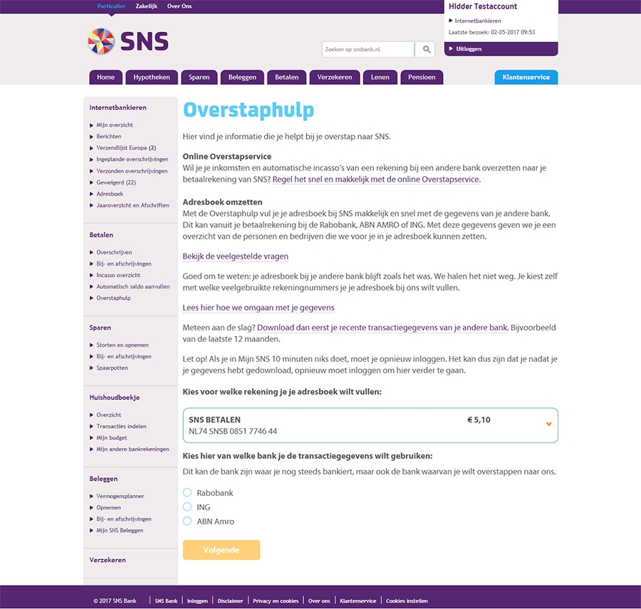 SNS - Overstaphulp