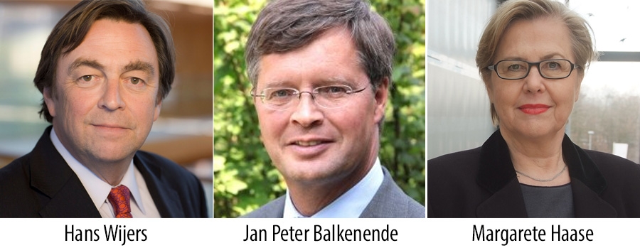 Hans Wijers - Jan Peter Balkenende en Margarete Haase