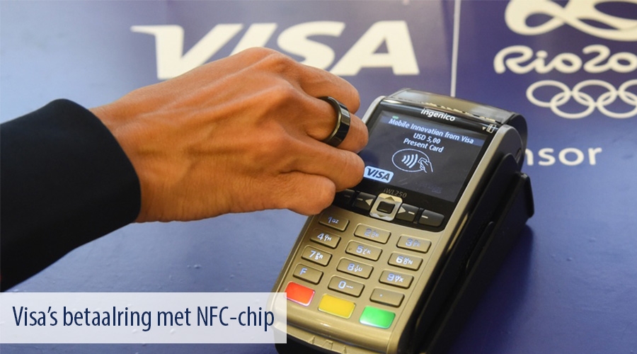 Visa’s betaalring met NFC-chip