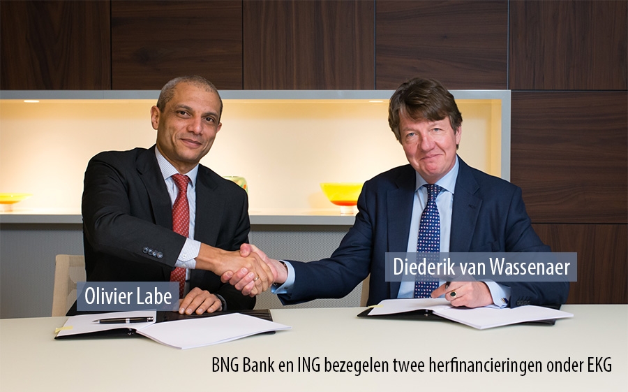 BNG Bank en ING bezegelen twee herfinancieringen onder EKG