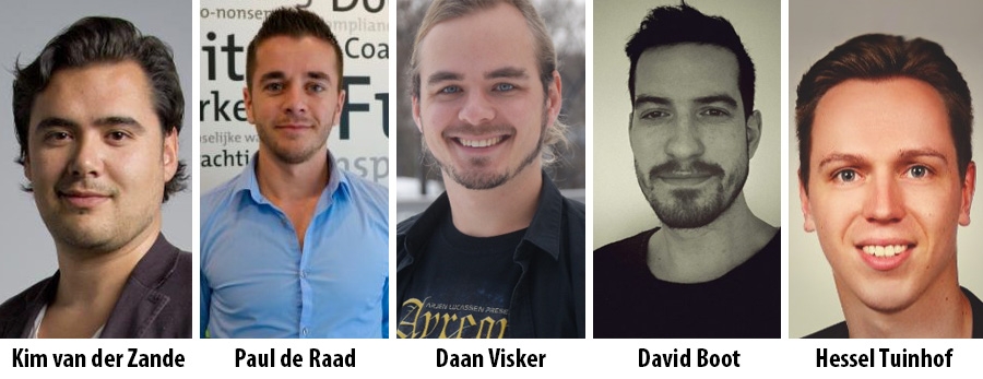 Kim van der Zande - Paul de Raad - Daan Visker - David Boot - Hessel Tuinhof
