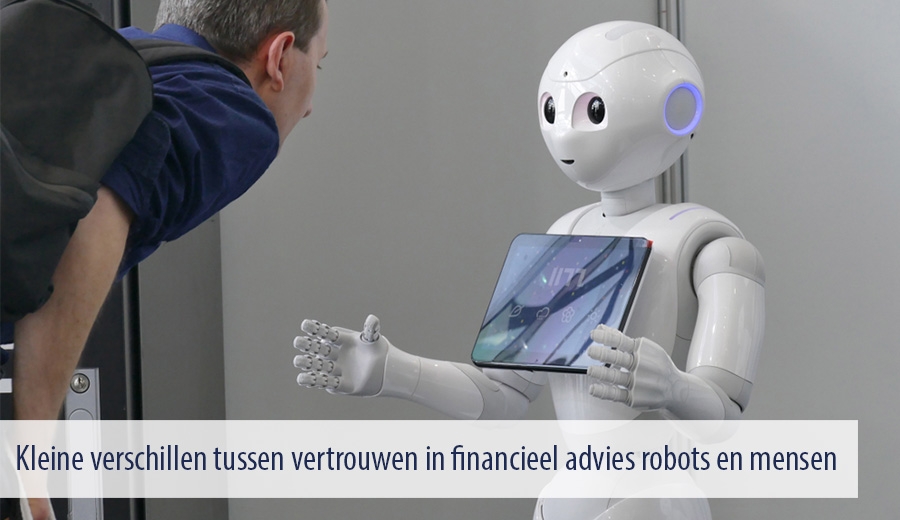 Kleine verschillen tussen vertrouwen in financieel advies robots en mensen