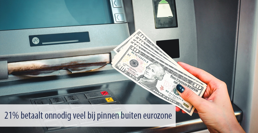 21% betaalt onnodig veel bij pinnen buiten eurozone