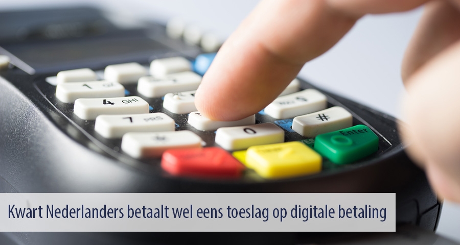 Kwart Nederlanders betaalt wel eens toeslag op digitale betaling