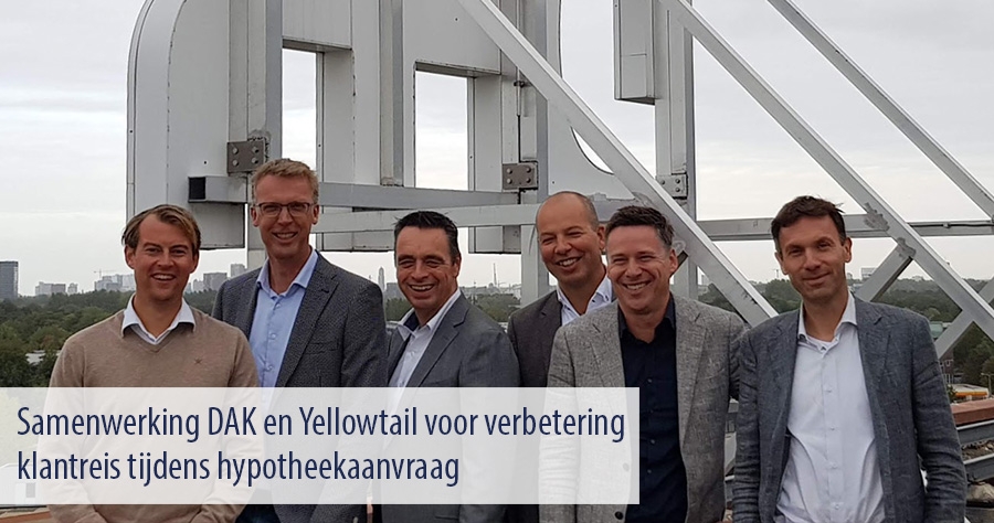 Samenwerking DAK en Yellowtail voor verbetering klantreis tijdens hypotheekaanvraag Samenwerking DAK en Yellowtail voor verbetering klantreis tijdens hypotheekaanvraag