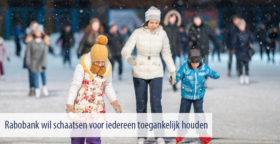 Rabobank wil schaatsen voor iedereen toegankelijk houden Rabobank wil schaatsen voor iedereen toegankelijk houden