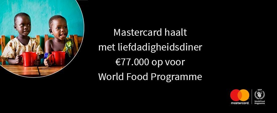 Mastercard haalt met liefdadigheidsdiner 77.000 Euro op voor World Food Programme