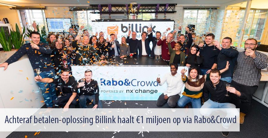 Achteraf betalen-oplossing Billink haalt €1 miljoen op via Rabo&Crowd