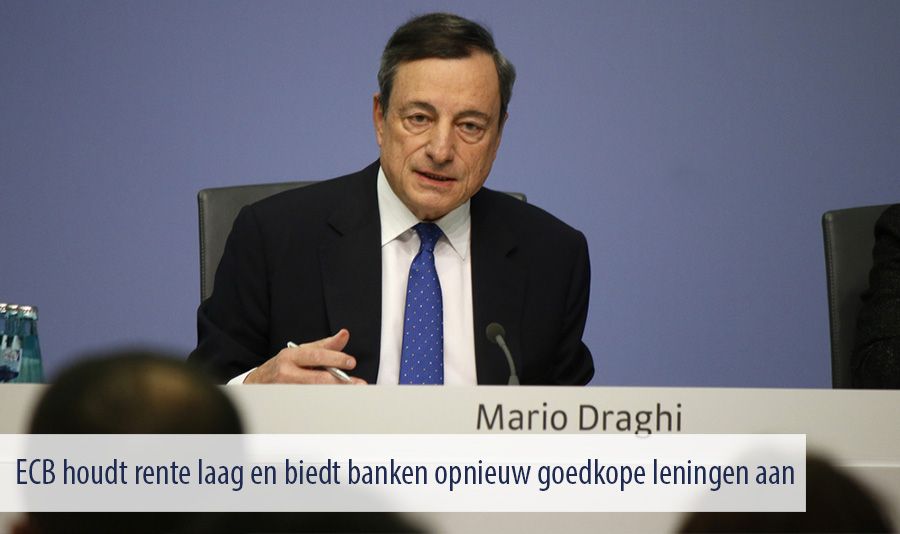 ECB houdt rente laag en biedt banken opnieuw goedkope leningen aan