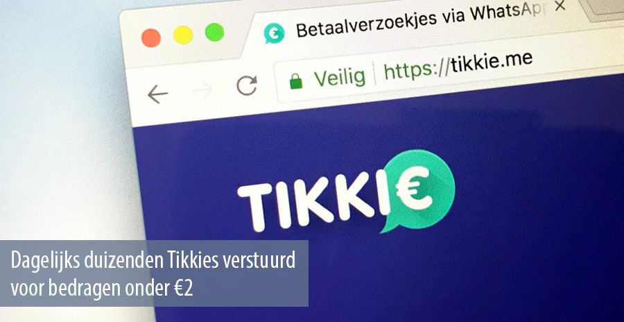 Dagelijks duizenden Tikkies verstuurd voor bedragen onder €2
