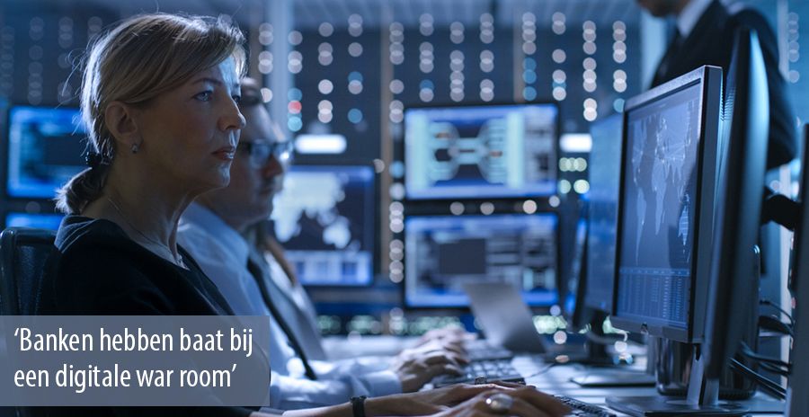 ‘Banken hebben baat bij een digitale war room’