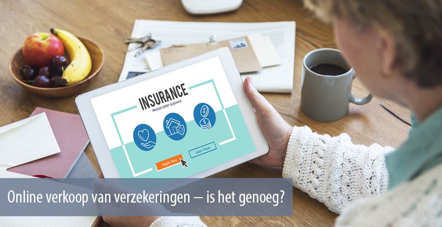 Online verkoop van verzekeringen − is het genoeg?