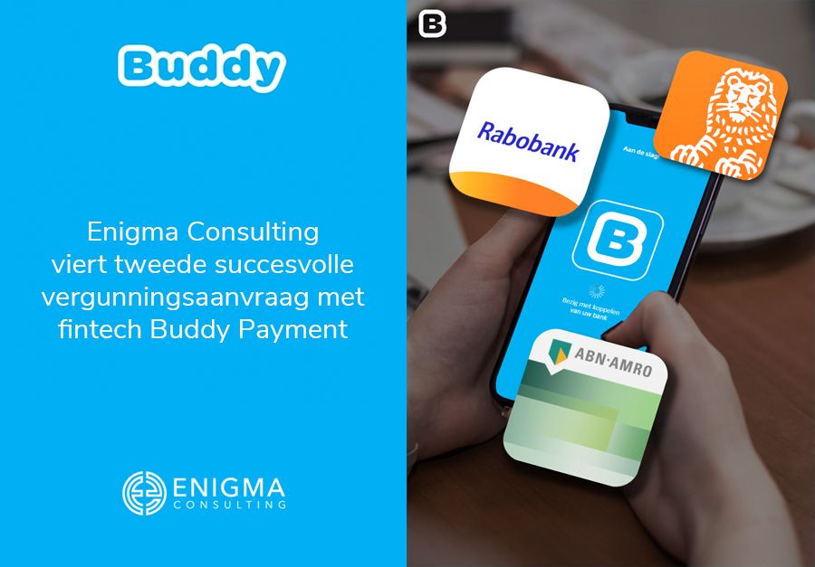 Enigma Consulting viert tweede succesvolle vergunningsaanvraag met fintech Buddy Payment