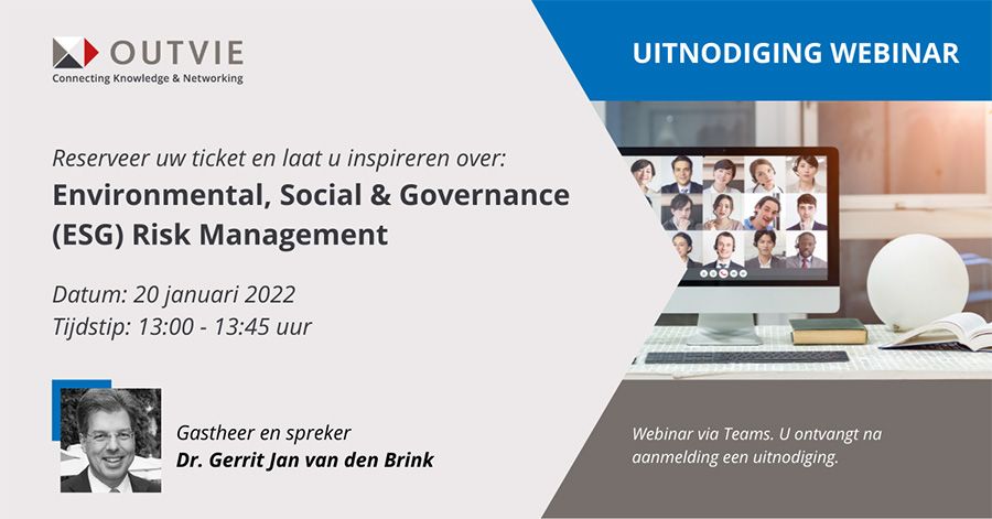 Outvie organiseert ESG Risk Management webinar