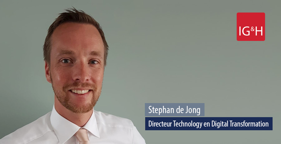 Stephan de Jong, Directeur Technology en Digital Transformation bij IG&H Stephan de Jong, Directeur Technology en Digital Transformation bij IG&H