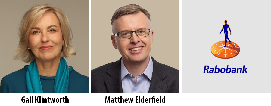 Gail Klintworth en Matthew Elderfield, Rabobank Gail Klintworth en Matthew Elderfield, Rabobank