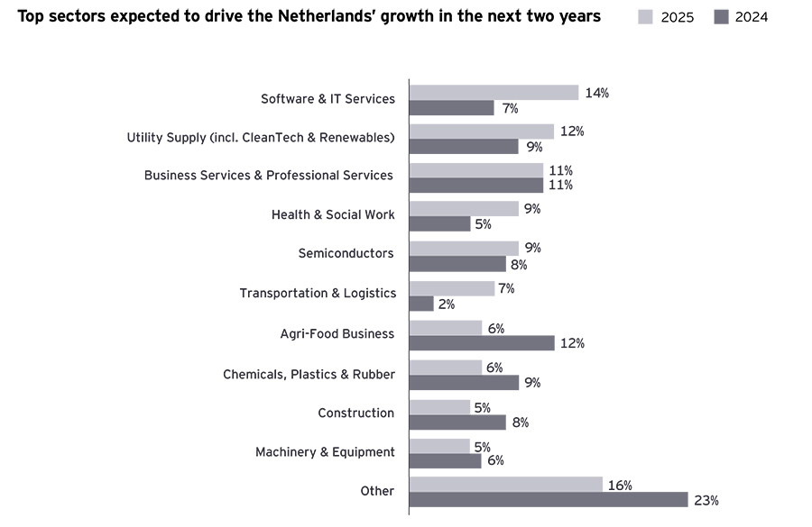 Top sectors expected to drive the Netherlands’ growth in the next two years