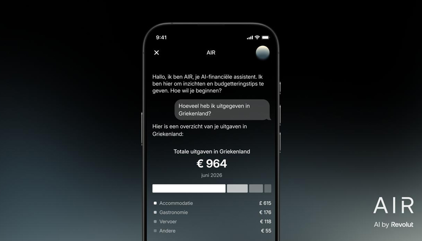 Revolut brengt AI-assistent AIR naar Nederlandse en Belgische klanten