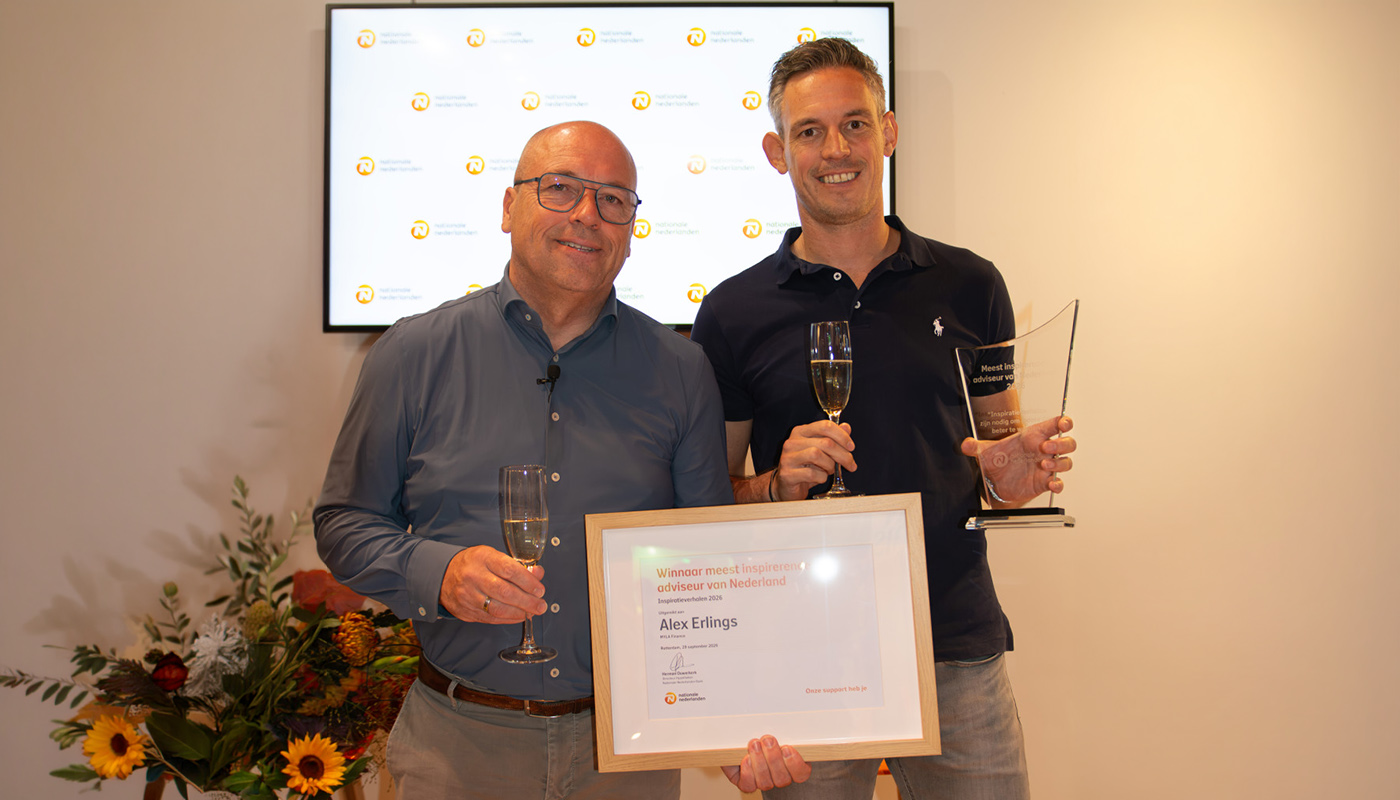 Alex Erlings uitgeroepen tot meest inspirerende hypotheekadviseur van Nederland
