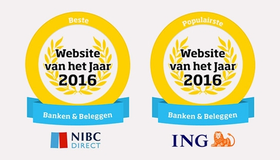 ING en NIBC populairste en beste website van 2016