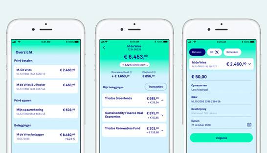 Triodos Bank moderniseert mobiel bankieren app