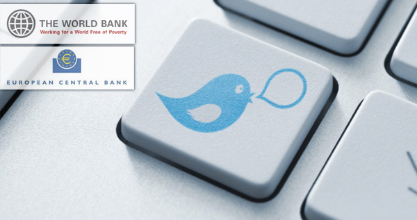 ECB en Wereldbank in Top 25 populairste Twitteraccounts